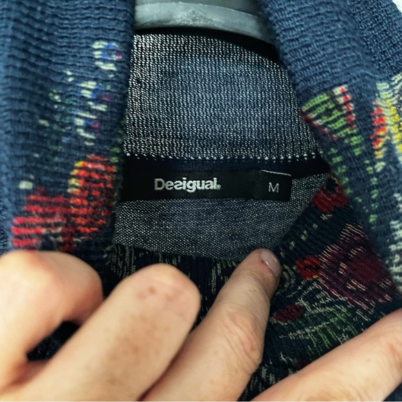 Embroidered Desigual Sweater “Chantale,” marine blue, EUR size M - Picture 8 of 10